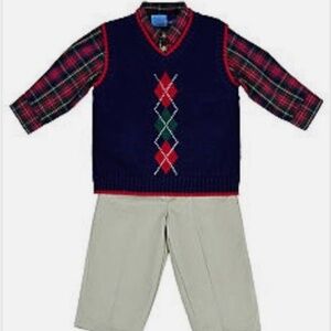 Good Lad Argyle Sweater Vest Pants Set Boy Size 5 NWT